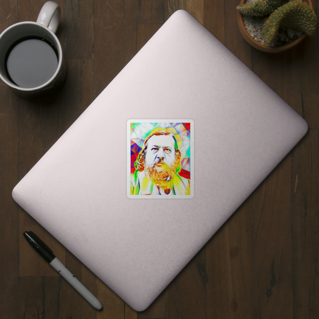 Theophile Gautier Colourful Portrait | Theophile Gautier Artwork 11 by JustLit